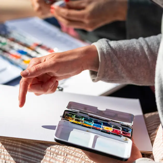 L’art du carnet de voyage à l’aquarelle – inspiration Magie de Noël_Bormes-les-Mimosas