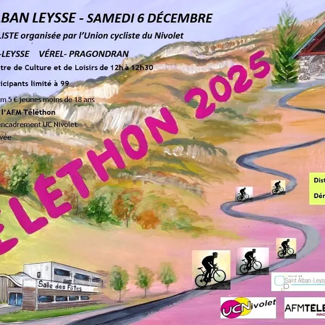Téléthon 2025 : l’Union Cycliste Nivolet se met en selle pour faire grimper les dons !_Saint-Alban-Leysse