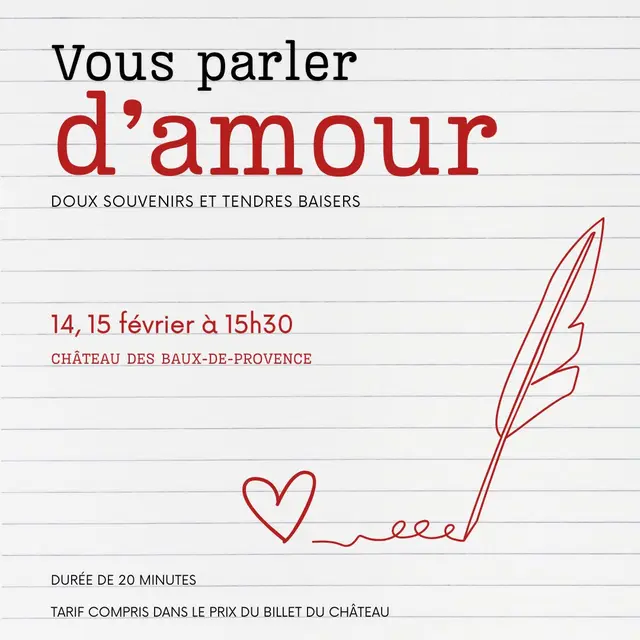Spectacle Théâtre et Danse : Vous parler d’amour_Les Baux-de-Provence