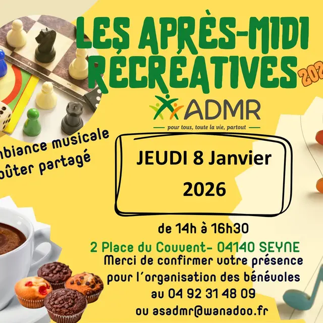 Les après-midi récréatives de l'ADMR_Seyne