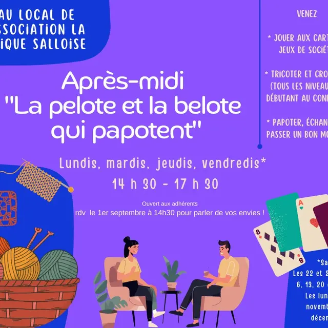 Après-midi La pelote et la belote qui papotent