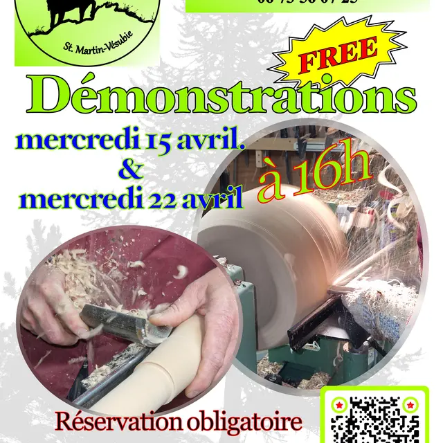 Démonstrations Gratuites Tournage sur bois et Gravure laser_Saint-Martin-Vésubie