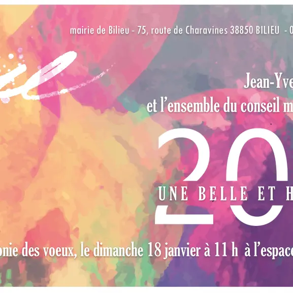 Invitation cérémonie des vœux 2026 Mairie Bilieu