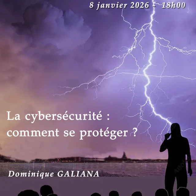 Affiche de la causerie rétaise - La cybersécurité : comment se protéger