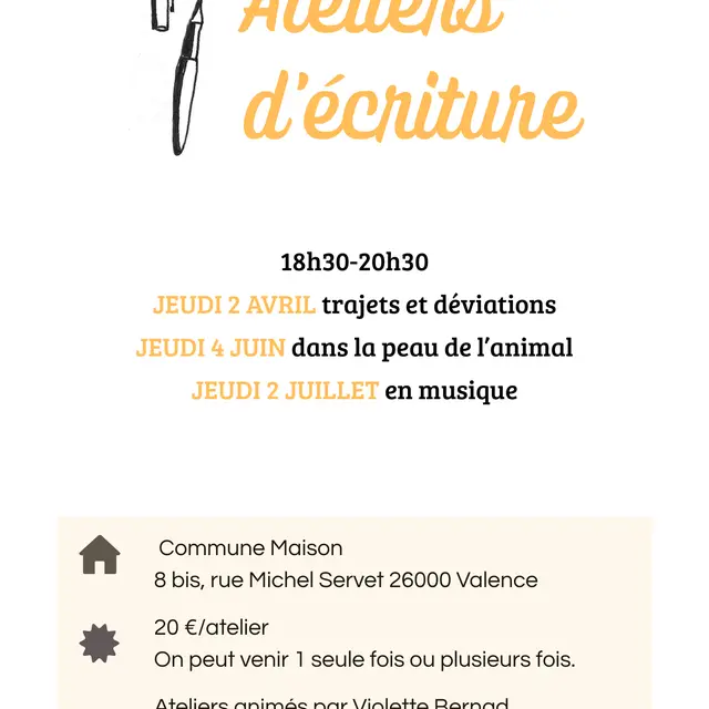 Ateliers d'écriture_Valence