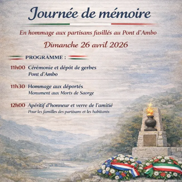 Journée de mémoire en hommage aux partisans fusillés du pont d'Ambo_Saorge