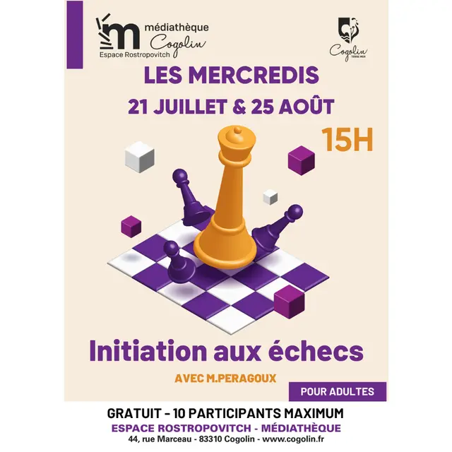 Initiation aux échecs adultes_Cogolin