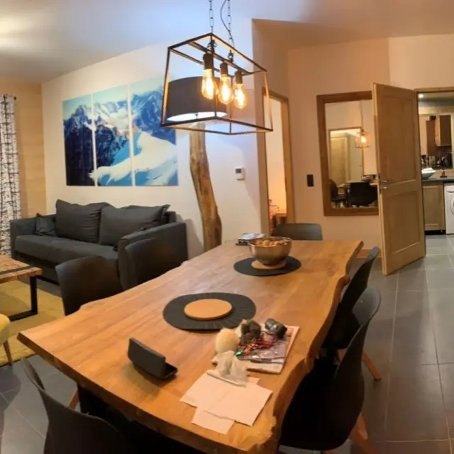 Salon vue grand angle - appartement B10 Les Fermes d'Eugénie