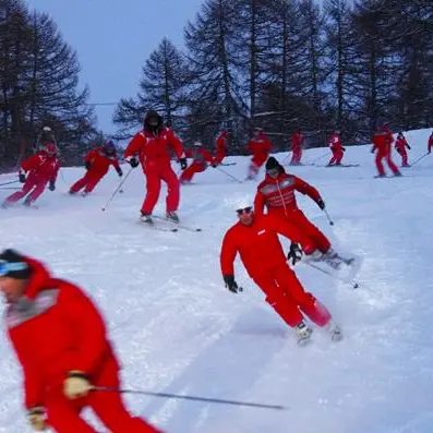 Descente aux flambeaux des moniteurs de l'ESF_Risoul