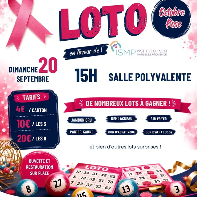 Loto Octobre rose à La Tour d'Aigues.