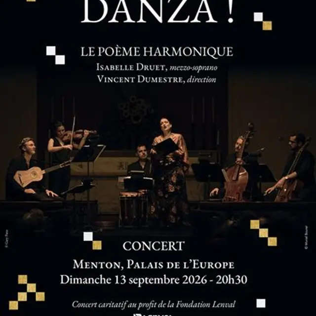 Concert caritatif « Danza ! » par l'ensemble musical Le Poème Harmonique_Menton