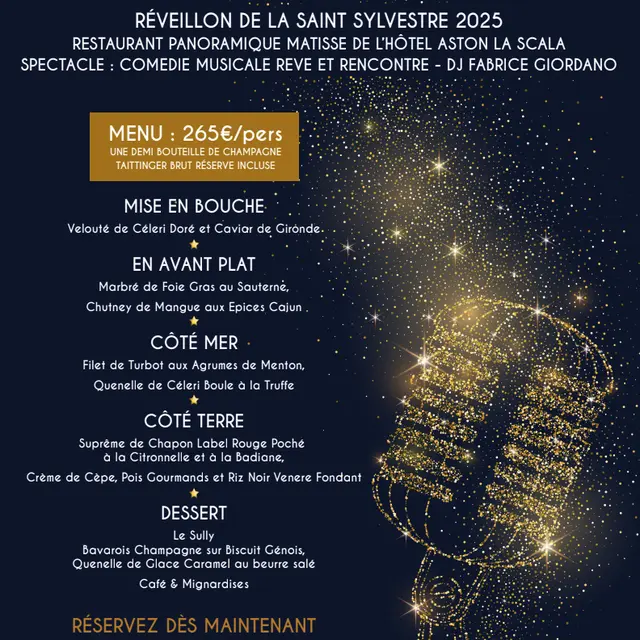 Réveillon de la Saint Sylvestre à l'Aston La Scala_Nice