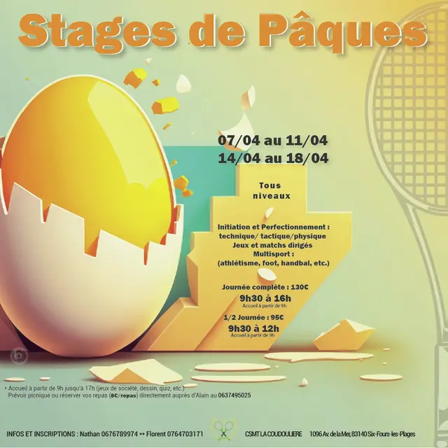 Stages de tennis - CSMT de la Coudoulière