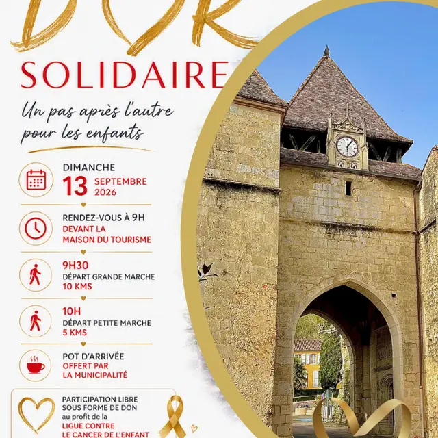 Marche d'Or de la Croix Rouge au profit de la lutte contre le cancer chez l'enfant à Cazaubon - Barbotan-les-Thermes_Cazaubon
