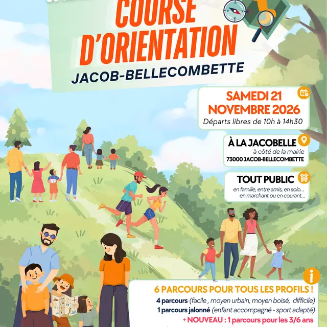 Course d'orientation de Jacob-Bellecombette - 9e édition - 21 novembre 2026