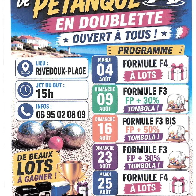 Concours de pétanque_Rivedoux-Plage