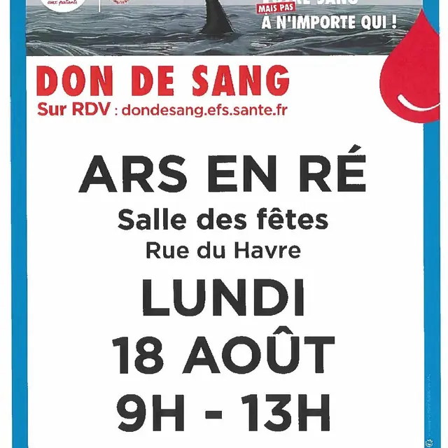 Don du sang à Ars-en-Ré_Ars-en-Ré