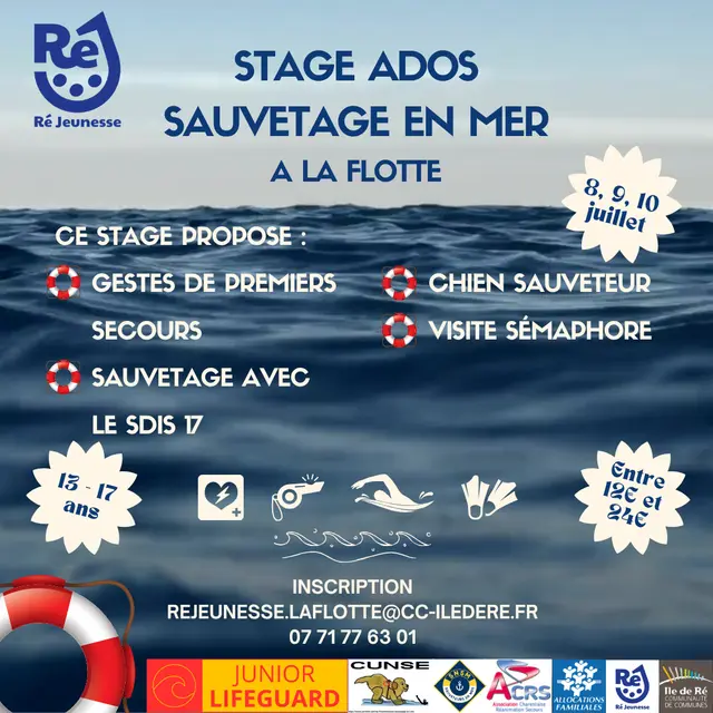 Stage Ados : Sauvetage en mer à la Flotte en Ré_La Flotte