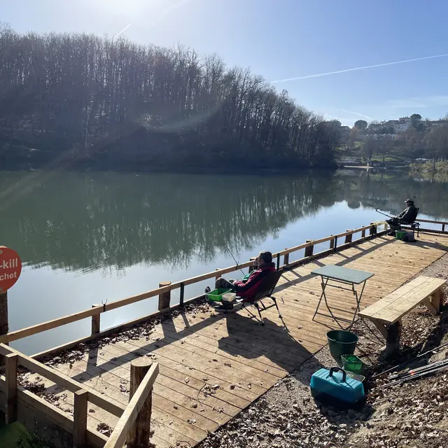 Ponton de pêche lac de Lafrançaise_Lafrançaise