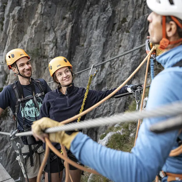 Via ferrata avec un guide au Grand-Bornand