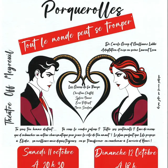 Comédie à Porquerolles Tout le monde peut se tromper_Hyères