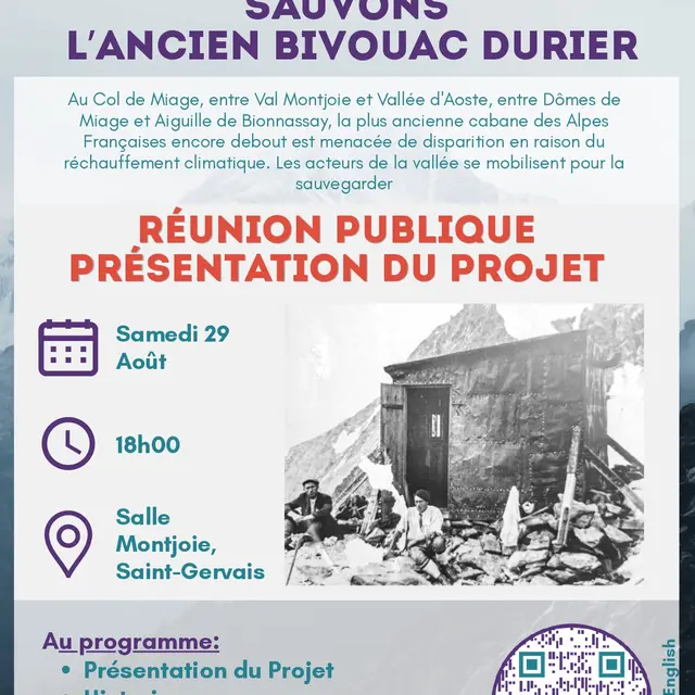 Réunion publique - sauvons l'ancien bivouac Durier_Saint-Gervais-les-Bains