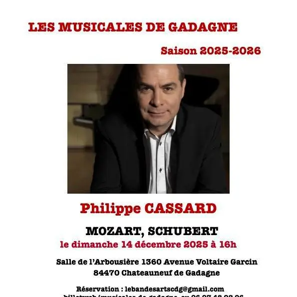 Les Musicales de Gadagne : Philippe CASSARD_Châteauneuf-de-Gadagne