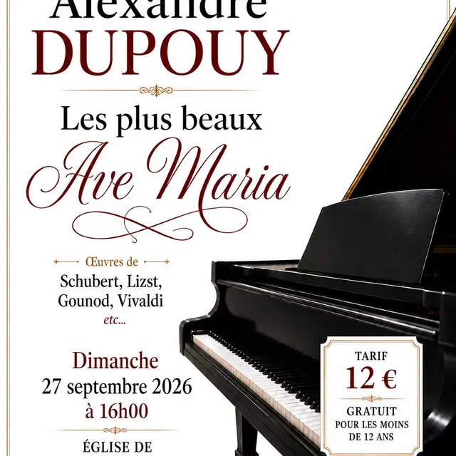 Concert Piano d'Alexandre DUPOUY à Barbotan_Cazaubon
