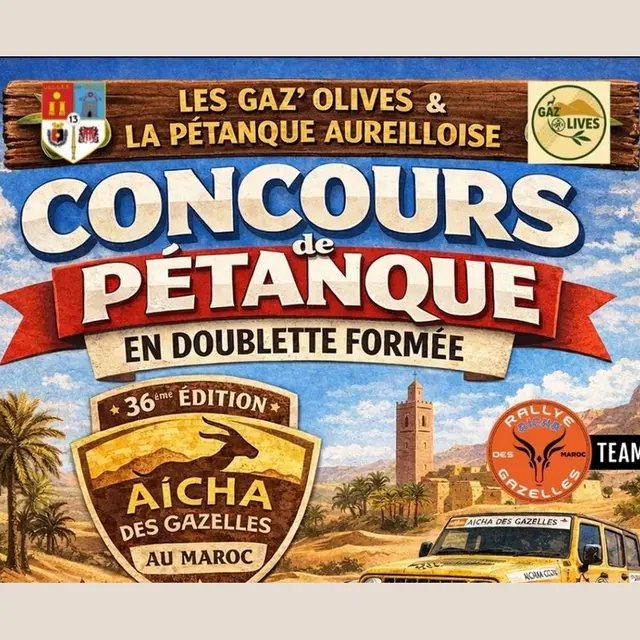 Concours de pétanque spécial Gaz'Olives à Aureille 19.04.26