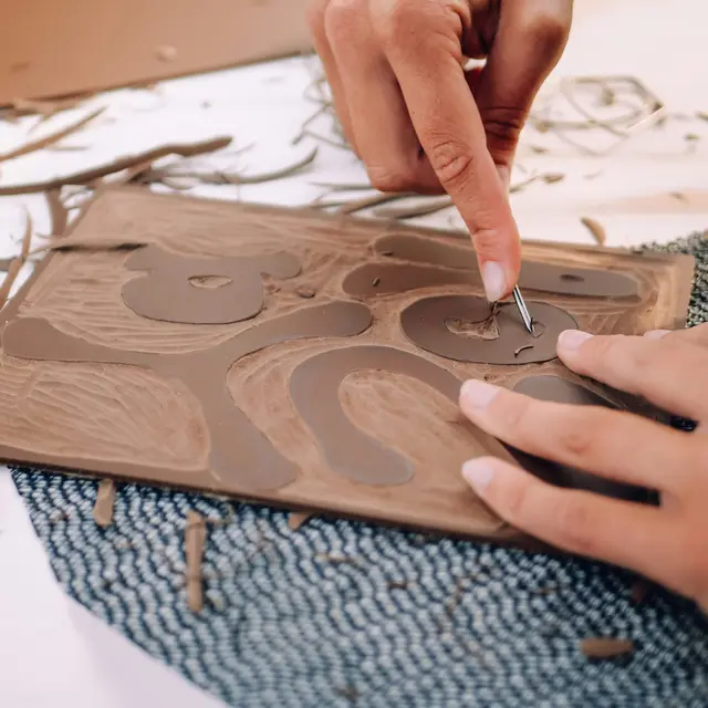 Gravure sur lino avec Franck Pelissier_Istres