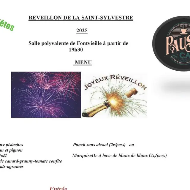 Réveillon de la Saint Sylvestre à Fontvieille_Fontvieille