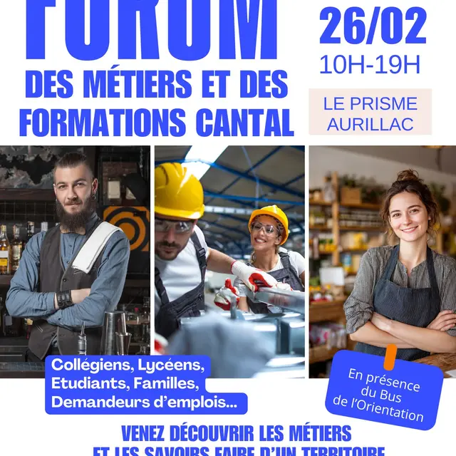 Forum des Métiers et des Formations Cantal 2026_Aurillac