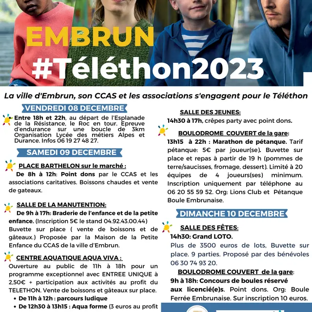 EMBRUN Téléthon 2023 Ville d'Embrun CCAS associations