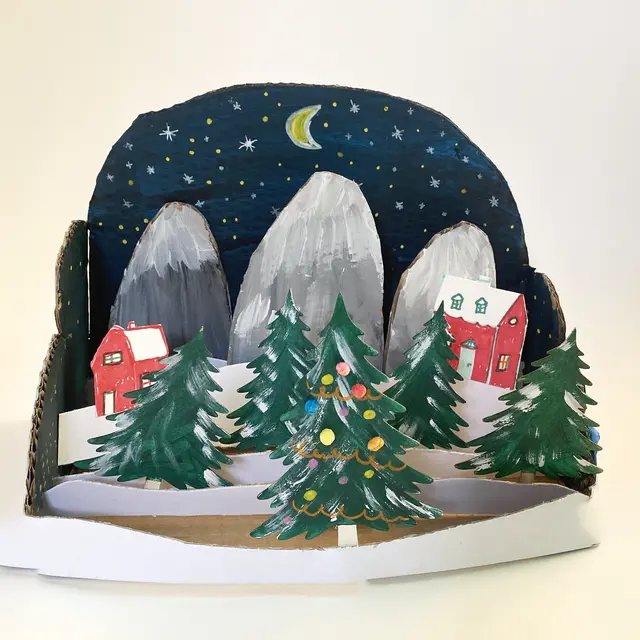 Atelier artistique en famille - Création de Noël et d'hiver_Plateau des Petites Roches