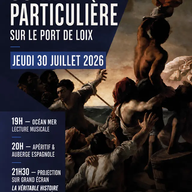 Soirée particulière sur le port de Loix - Le Radeau de la Méduse_Loix