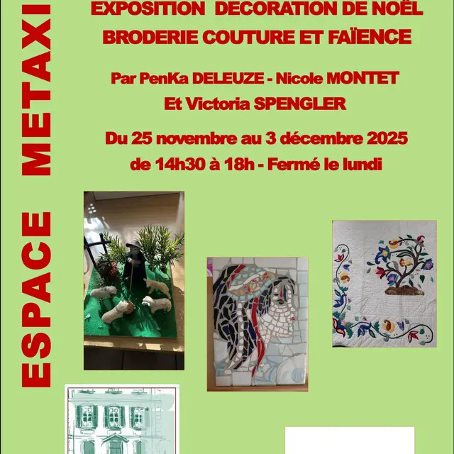 Exposition Décoration de Noël, Broderie Couture et Faïence_Montfavet