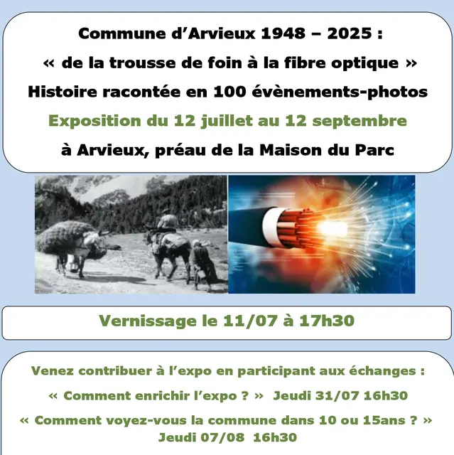 Commune d’Arvieux 1948 – 2025 : de la trousse de foin à la fibre optique_Arvieux