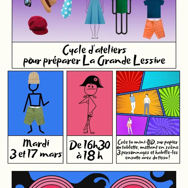 Cycle d'ateliers dans le cadre de La Grande Lessive_Saint-Jean-Saint-Nicolas