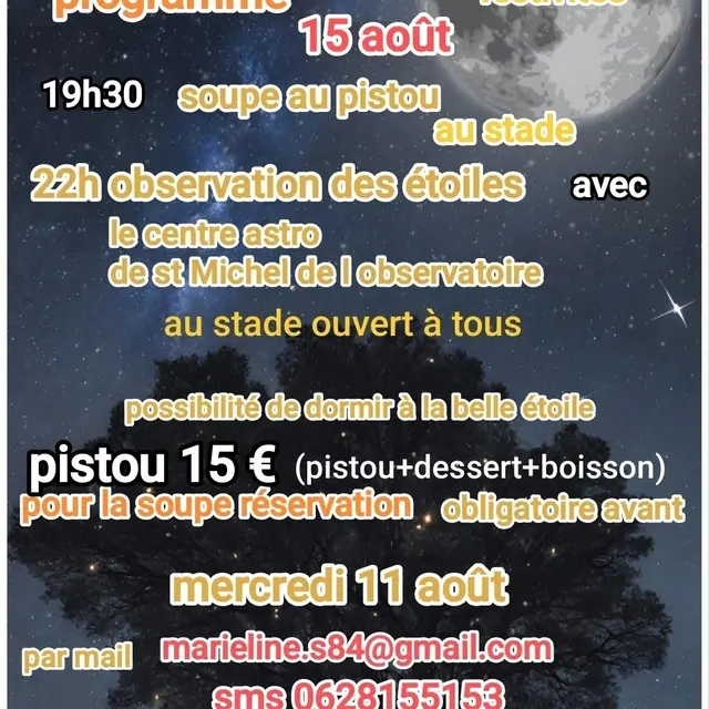 La nuit des étoiles à Beaumont de Pertuis_Beaumont-de-Pertuis