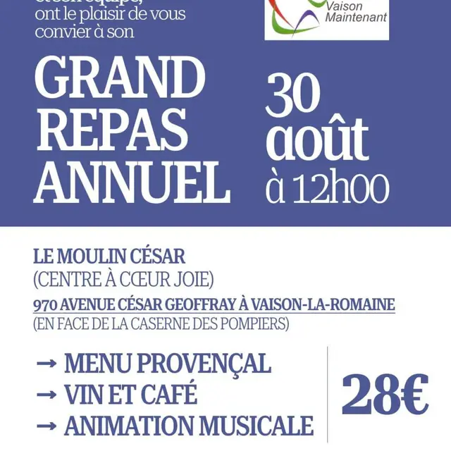 Grand Repas annuel - Vaison Maintenant_Vaison-la-Romaine