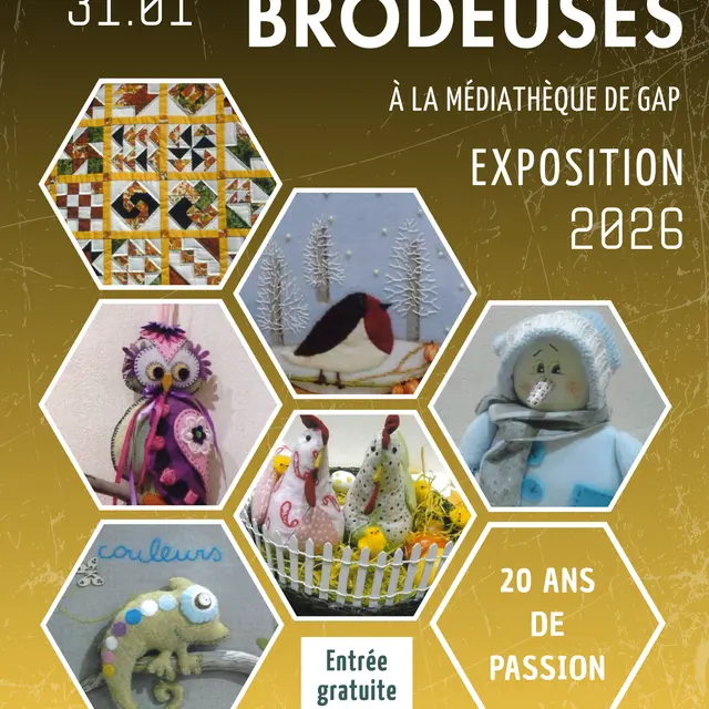 Exposition : Les 20 ans des Amies Brodeuses_Gap
