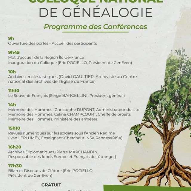 Événement - Colloque national de généalogie_Saint-Ouen