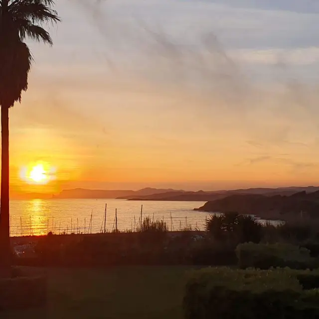 Coucher du soleil vue de la loggia