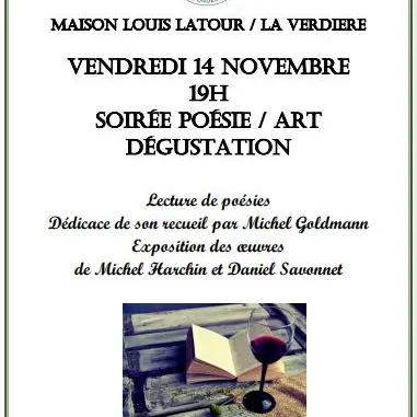 Soirée Poésie, art et dégustation_La Verdière