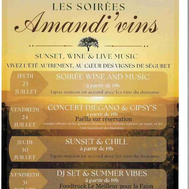 Les soirées Amandi'vins_Séguret