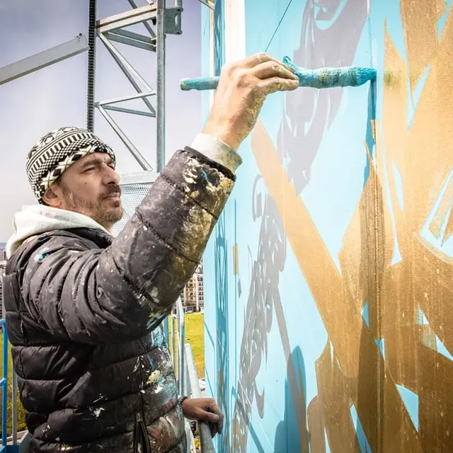 Initiation au graffiti animée par l'artiste Meuh