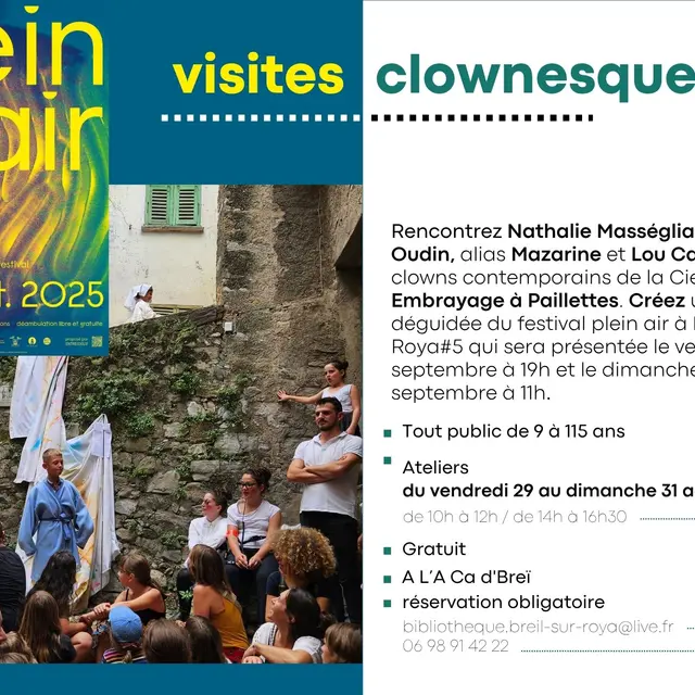 Ateliers Visites clownesques - dans le cadre du festival Plein air ee édition_Breil-sur-Roya