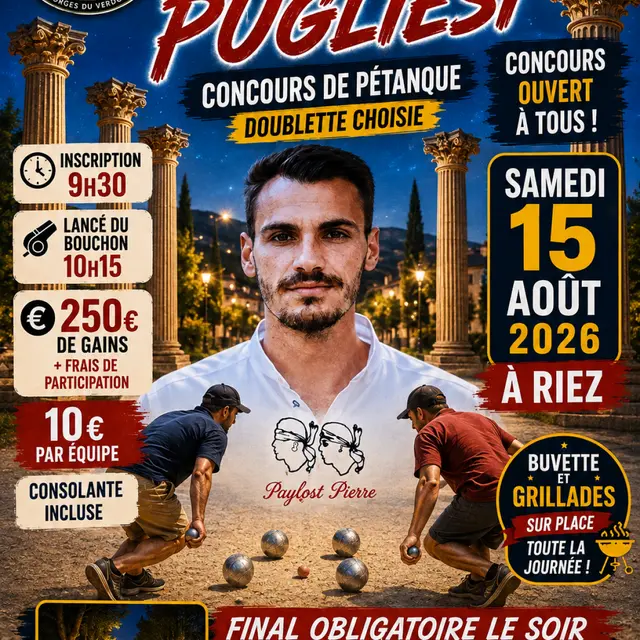 super affiche créée par ia pour la pétanque