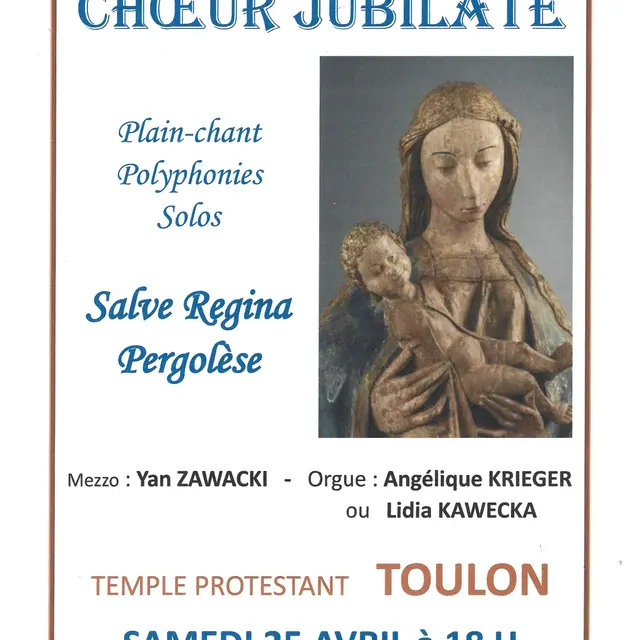 Concert - Chœur Jubilate Salve Regina Pergolèse_Toulon