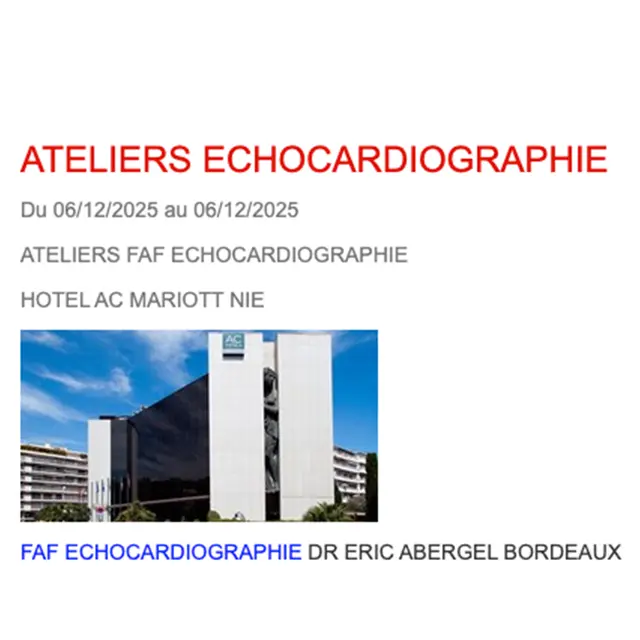Ateliers Echocardiographie_Nice